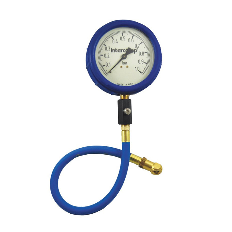 Intercomp 4" Ultra Deluxe Glow-in-the-Dark Air Pressure Gauge, 0-1 Bar