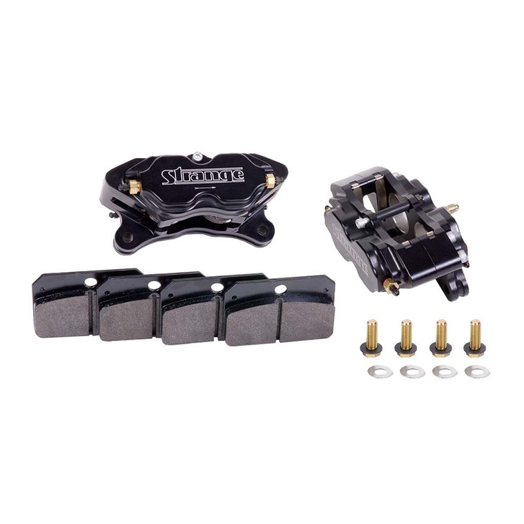 Strange Engineering B1850 Four Piston Directional Caliper Kit with Soft Metallic Pads & Mounting Hardware