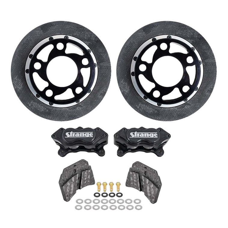 Strange Engineering C18104NBUC Pro Carbon Rear Brake Completion Kit, 4-3/4" BC - Caliper Mounts Not Included