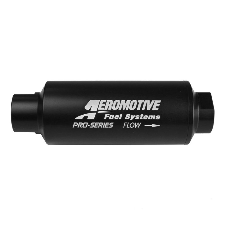Aeromotive 12302 Pro Series Filter, In-Line, 100-m Stainless Mesh Element, ORB-12, Nickel-Chrome