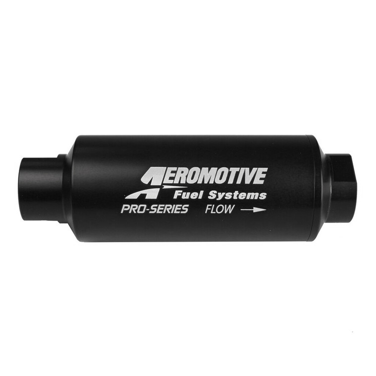 Aeromotive 12342 Pro Series Filter, In-Line, 40-m Stainless Mesh Element, ORB-12, Nickel-Chrome