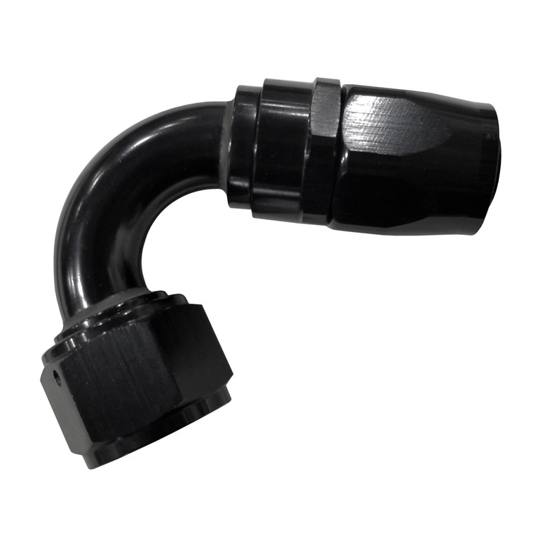 -12 AN 120 Degree Hose End, Aluminum, Black