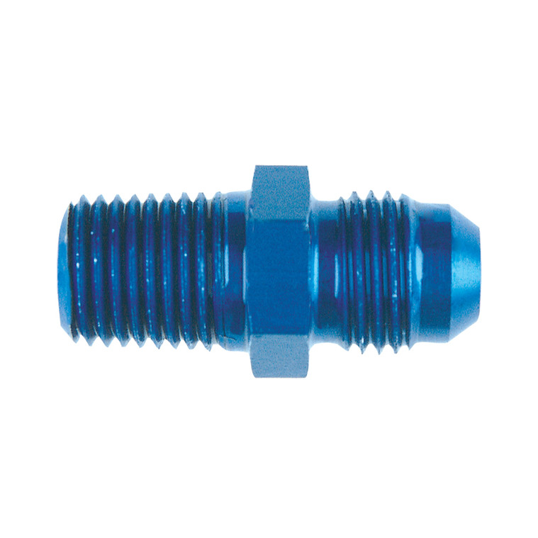 -4 AN to 1/4 NPT Male Fitting, Aluminum, Blue
