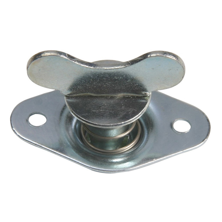 5/16 in. Self-Ejecting Flush Winged Head Quarter Turn Fastener, Steel, Silver, .400 in. Grip Length