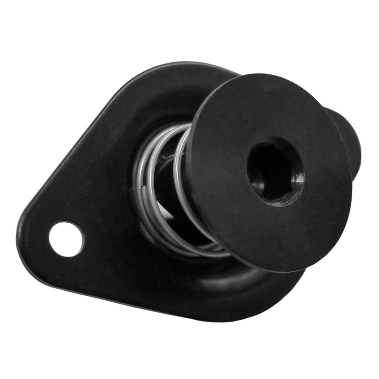 7/16 in. Self-Ejecting Flush Allen Head Quarter Turn Fastener, Aluminum, Black Anodized, .550 in. Grip Length