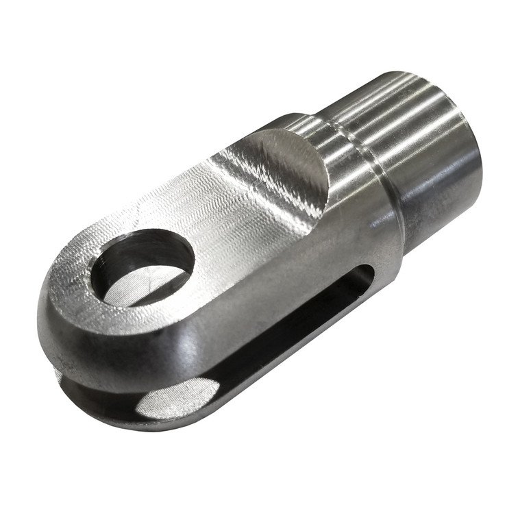Quarter-Max 420536T Slot Clevis, Fits 7/8 in. OD x .065 in. W Tube, .1875 in. Slot, .375 in. Hole, Titanium