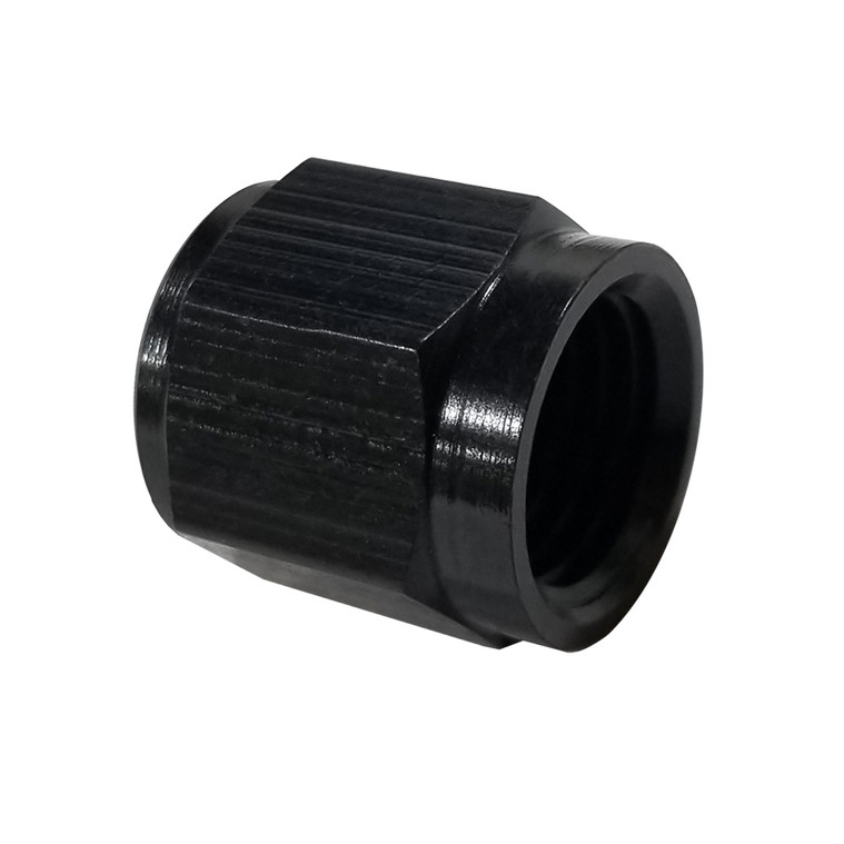 -4 AN Tube Nut, Aluminum, Black
