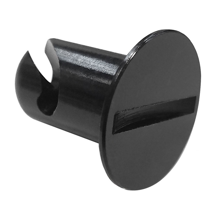 7/16 in. Flush Slotted Head Quarter Turn Fastener, Aluminum, Black Anodized, .550 in. Grip Length