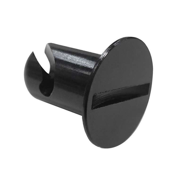 QM 7/16 in. Flush Slotted Dzus Fastener, Aluminum, Black Anodized, .650 in. Grip Length (Pack of 10)