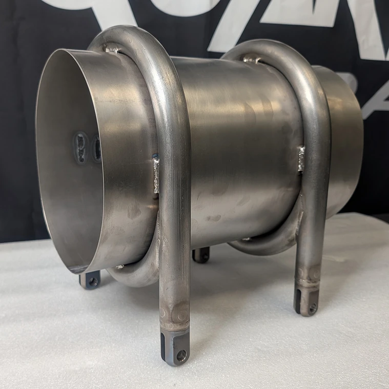 Driveshaft Tunnel, Pro Stock Style, Welded, 12 in., Titanium (QM-207102-T)