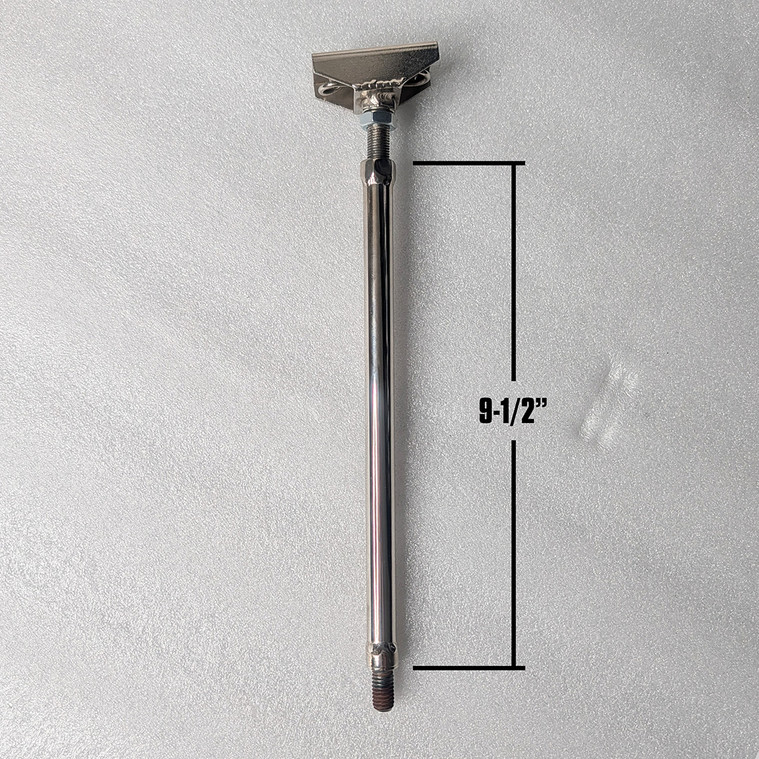 Hood Scoop to Carburetor Mount, 9-1/2" Tall, Polished (QM-211603-old-9)