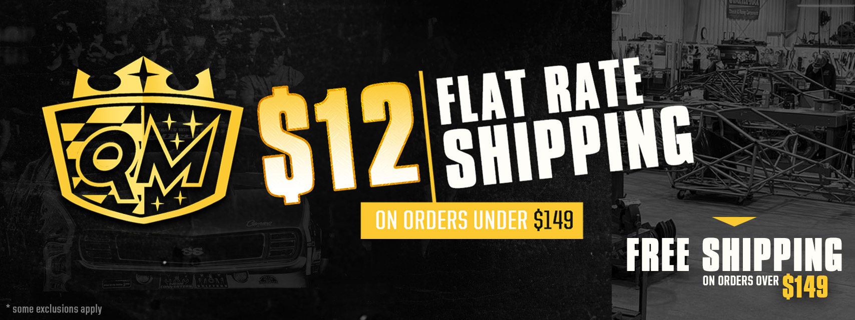 12 dollar flat rate shipping at quarter max