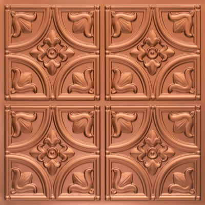 Euro-Deco D223 Decorative PVC Ceiling Tiles – 2x2 Foot, Gold-Blue-Red Finish, Pack Of 30 For Glue Up Or Drop In