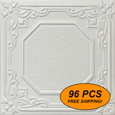 R32 Styrofoam Glue Up Ceiling Tile 20"x20", Pack of 96 (253 s/f) R32 Styrofoam Glue Up Ceiling Tile 20"x20", Pack of 96 (253 s/f)