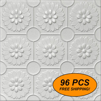 R36 Styrofoam Glue Up Ceiling Tile 20"x20", Pack of 96 (253 s/f) R36 Styrofoam Glue Up Ceiling Tile 20"x20", Pack of 96 (253 s/f)