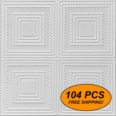 R11 Styrofoam Glue Up Ceiling Tile 20"x20", Pack of 104 (274 s/f) R11 Styrofoam Glue Up Ceiling Tile 20"x20", Pack of 104 (274 s/f)