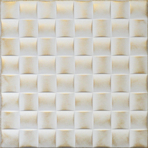 R35 Washed Gold Styrofoam Glue Up Ceiling Tile 20"x20"