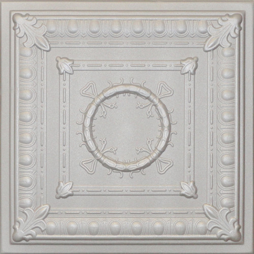 R47 Light Silver Styrofoam Glue Up Ceiling Tile 20"x20"