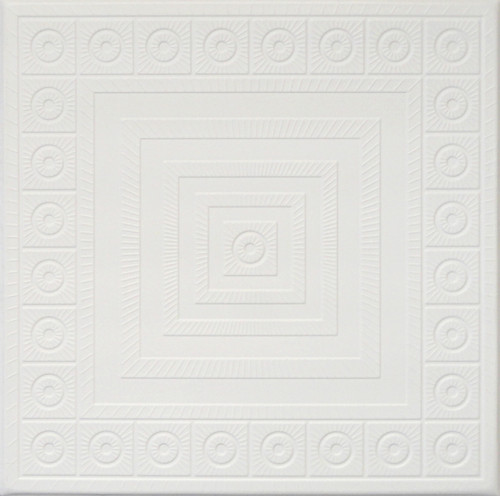 R44 Ultra Pure White BEHR Styrofoam Glue Up Ceiling Tile 20"x20" R44 Ultra Pure White BEHR Styrofoam Glue Up Ceiling Tile 20"x20"