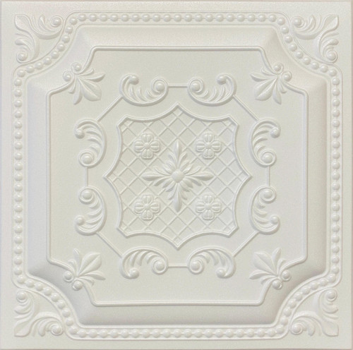 Euro-Deco R52 Embossed Floral Styrofoam Glue Up Ceiling Tile 20"x20" Euro-Deco R52 Embossed Floral Styrofoam Glue Up Ceiling Tile 20"x20"