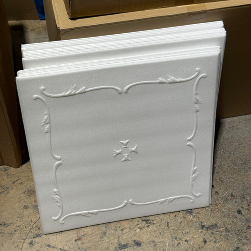 R5 Plain White 20x20 Ceiling Tile - LOT of 11 pcs (29 s/f) (AS IS)