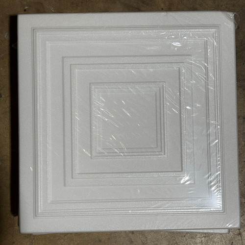 R33 Plain White 20x20 Ceiling Tile - LOT of 24 pcs (63 s/f) (AS IS)