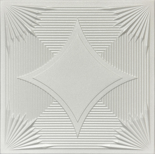 R14 Vega - 20 in x 20 in, Glue-Up, Styrofoam Ceiling Tile