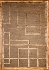 India 2'2 X 3'1 India wool and silk with modern design 