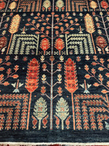 7'11 X 10' Afghanistan navy blue