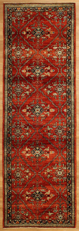village scene Rugs Traditional design Runner 2'8 X 8'4 