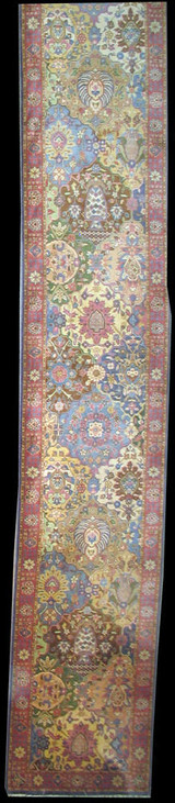 Traditional Kerman design Indian long runner 2'7 X 23'8 