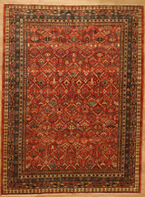 Transitional 5'3 x 6'11 Geometric design Rug 