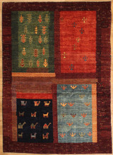 Tribal Rugs Gabbeh Style Carpet 4'11 x 6'4 