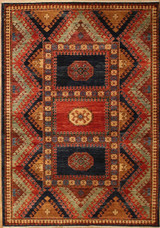 Tribal Rugs 4'2 x 5'10 Caucasian design Rug 