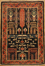Traditional 2' x 2'11 Woven Area rug 