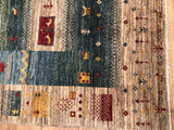 Transitional 5' x 6'8 Gabbeh style rug 