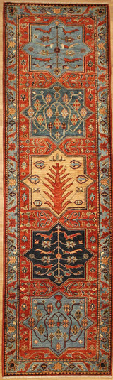 Tribal Rugs 2'10 x 9'10 Geometric hallway Runner 