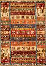 Transitional 3'5 x 4'10 Modern design geometric rug 
