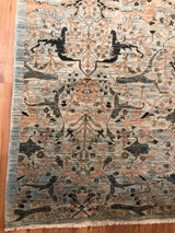 Transitional light blue antique Bijar design 5' x 6'9 
