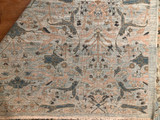 Transitional light blue antique Bijar design 5' x 6'9 