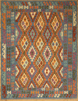 Kilim Rugs Hand woven Maimana Kilim rug 5' x 6'7 