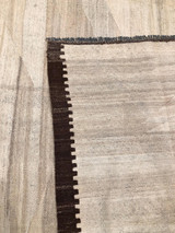 Modern Beige and dark brown black hand woven Kilim 6'9 x 9'9 