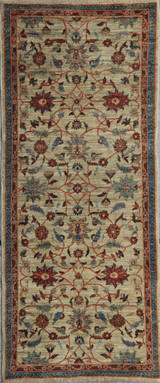 Traditional Mahal Design rug 2'10 x 6'9 