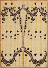 Transitional small beige rug 2'1 x 2'11 