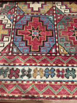 colorful hand knotted rug 8' x 9'11