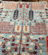 Light blue tree design 2'6 x 11'6 runner