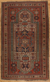 Antique Rugs Antique Kazak Carpet 3'5"x5'8" 