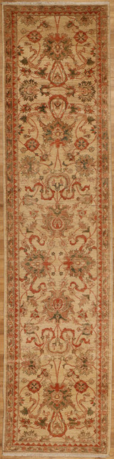 Runner Rugs Light color background traditional design runner rug 2'9"x11'10' 