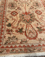 Light color background traditional design runner rug 2'9"x11'10'