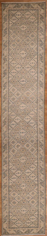 Transitional Light beige color long runner 2'7 X 13'9 